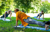 утренняя йога в парке 850 лет